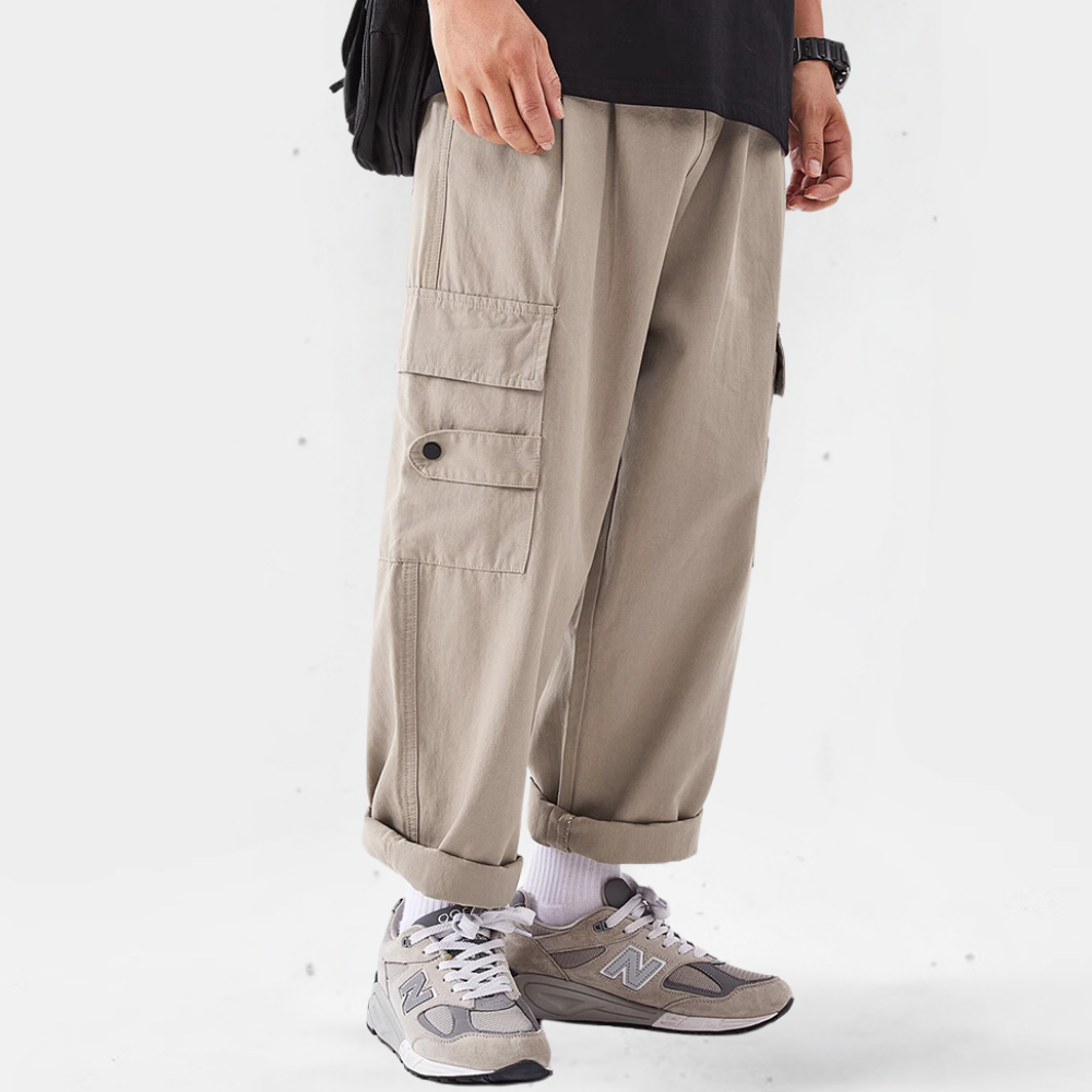 Classic All-Match Straight-Leg Cargo Pants