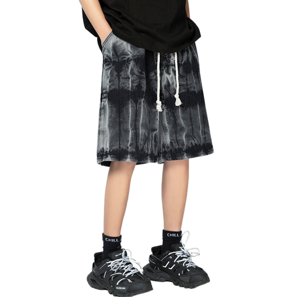 High Street Tie Dye Drawstring Jeans