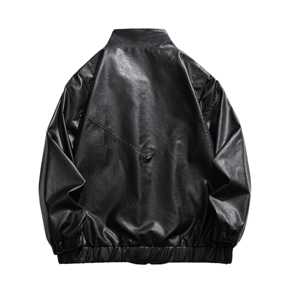 Japanese Solid Color PU Jacket