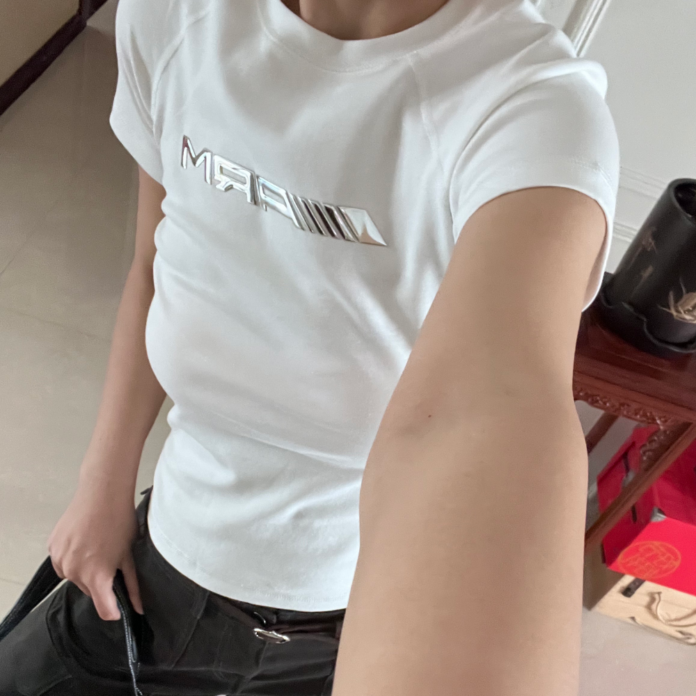 Women's Metallic Print Slim Fit T-Shirt