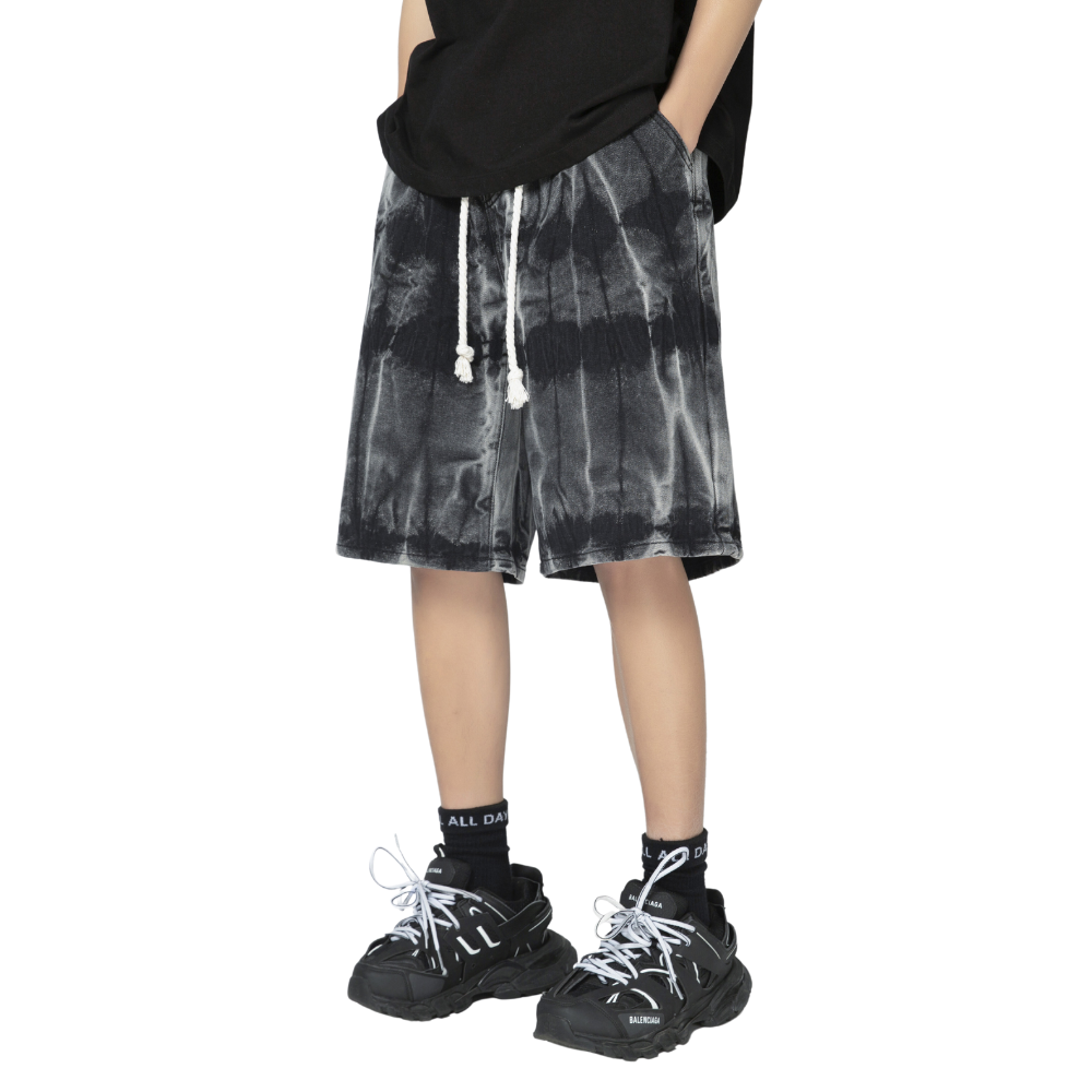 High Street Tie Dye Drawstring Jeans