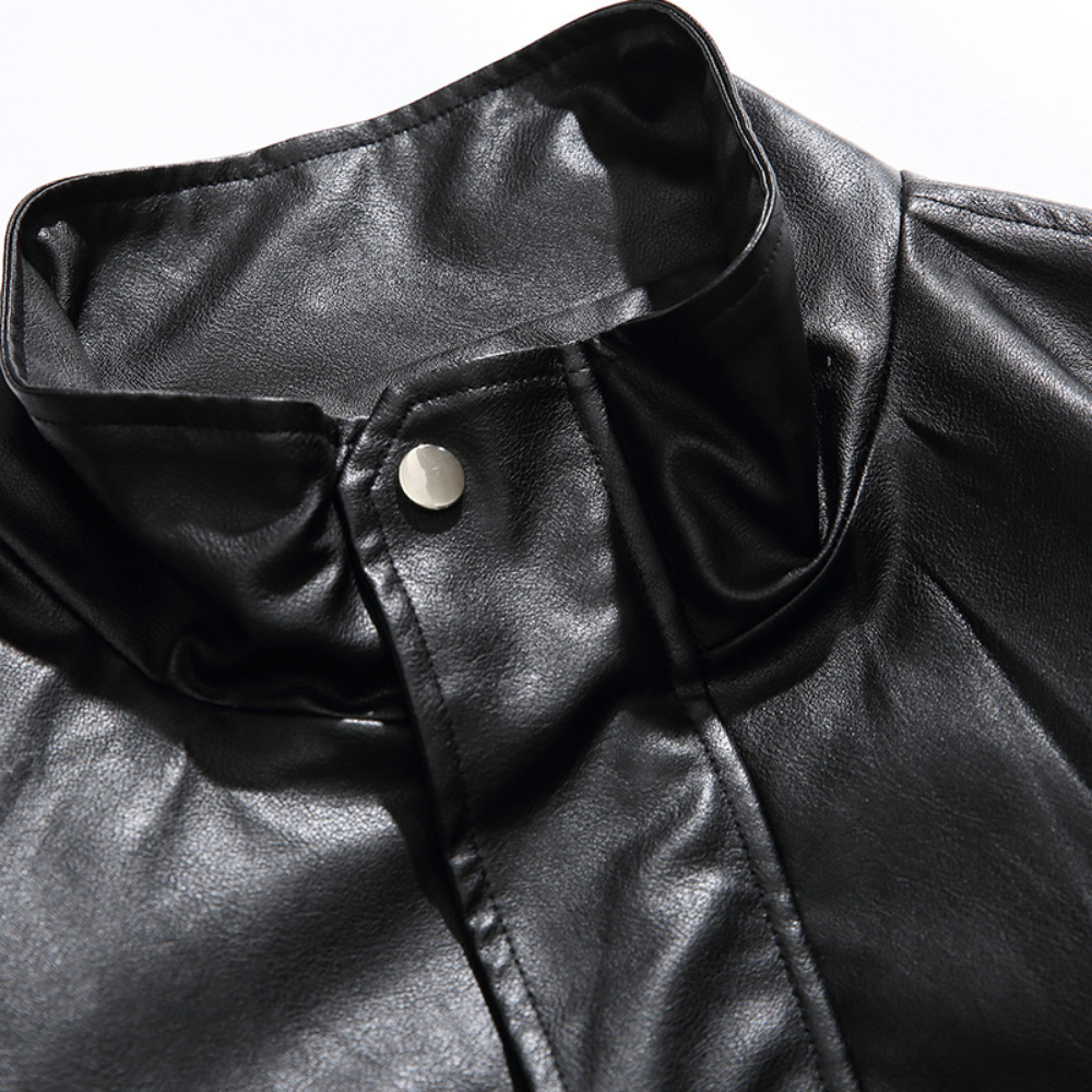 Japanese Solid Color PU Jacket