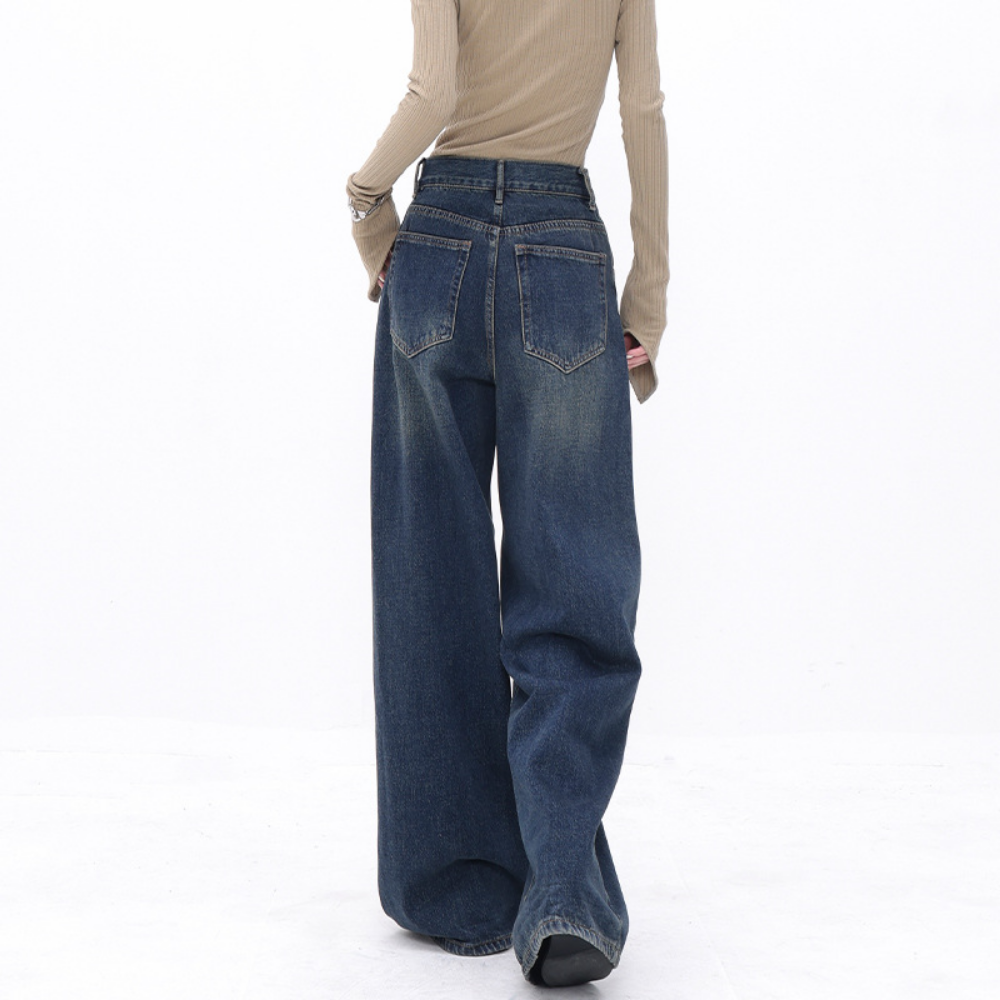 Women's Loose Solid Color Slim Fit Jeans