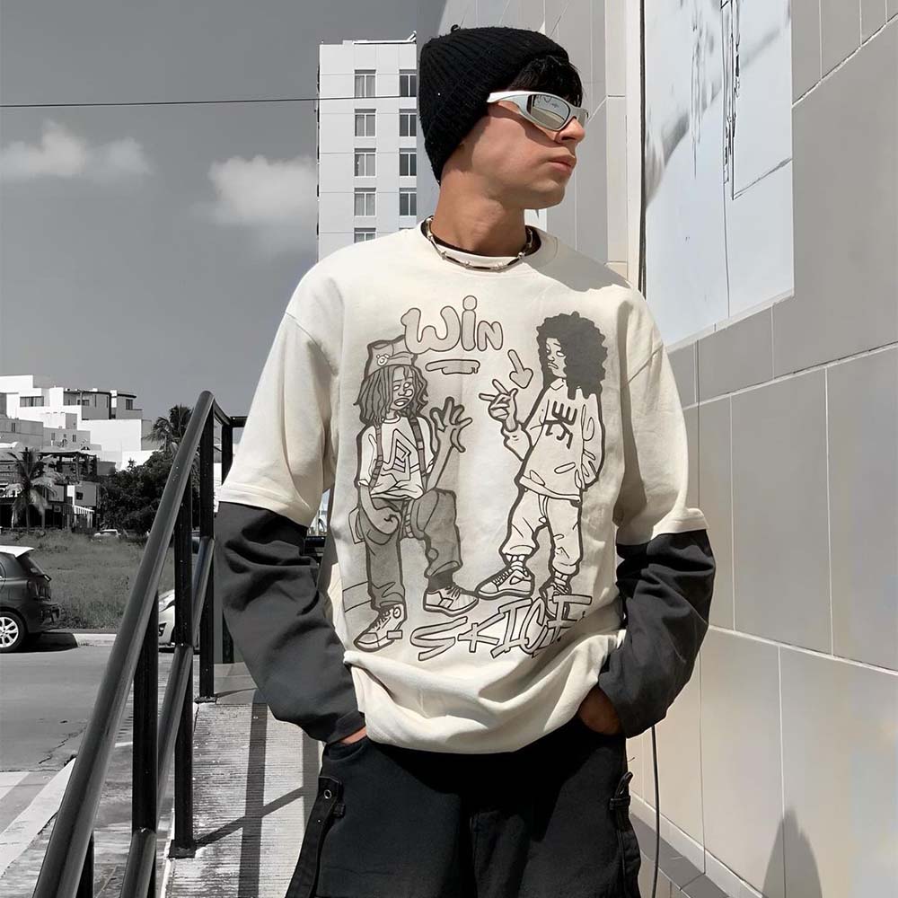 Casual Street Print Sweatshirt
