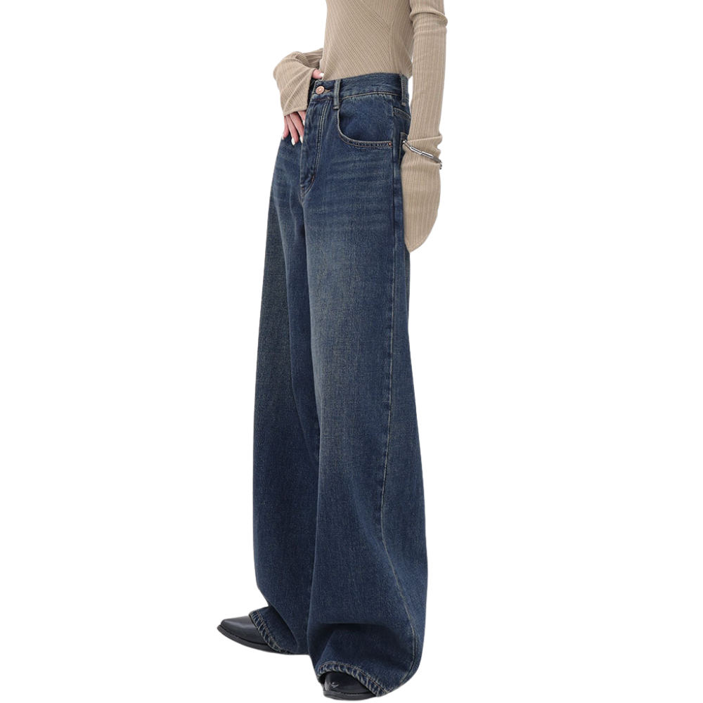 Women's Loose Solid Color Slim Fit Jeans