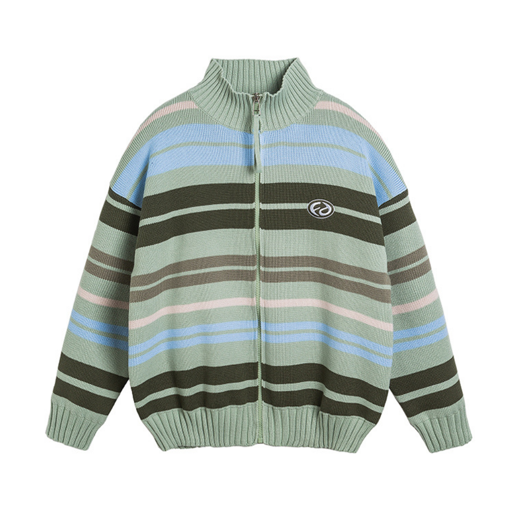 Japanese Striped Cardigan Sweater