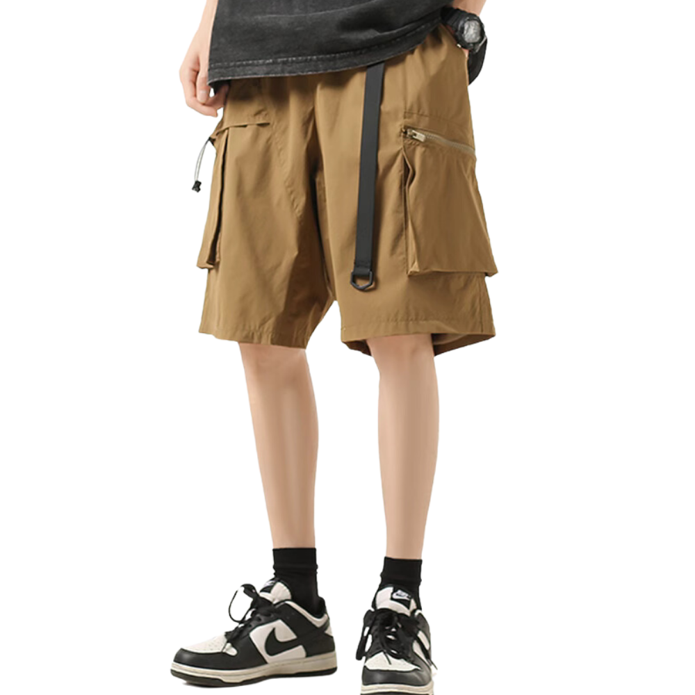 Functional Cargo Belt Shorts