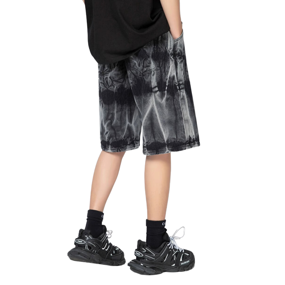 High Street Tie Dye Drawstring Jeans