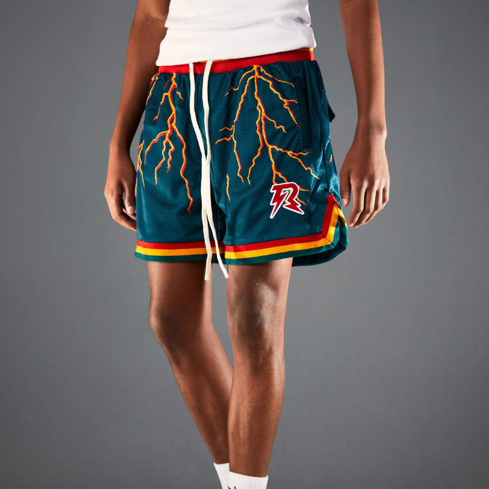 High Street Printed Mesh Shorts