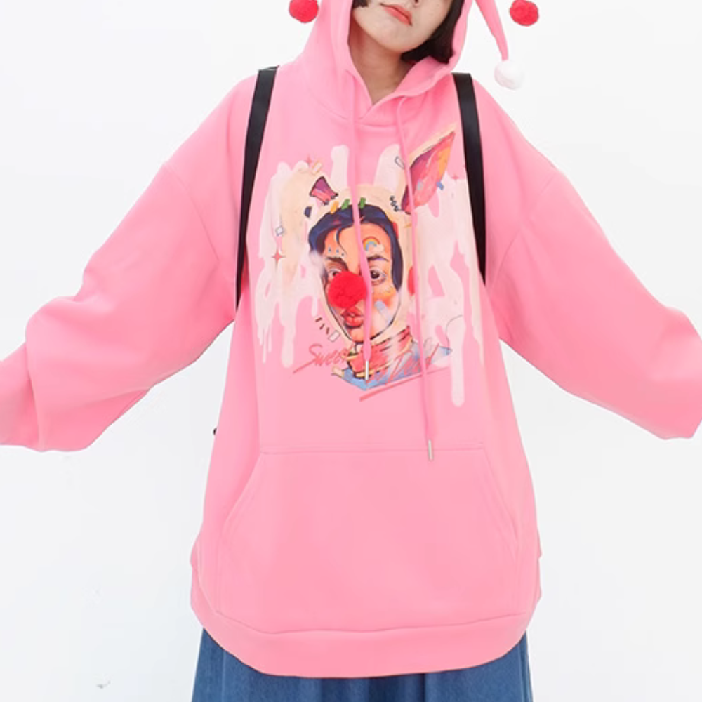 Funny Joker Print Hoodie