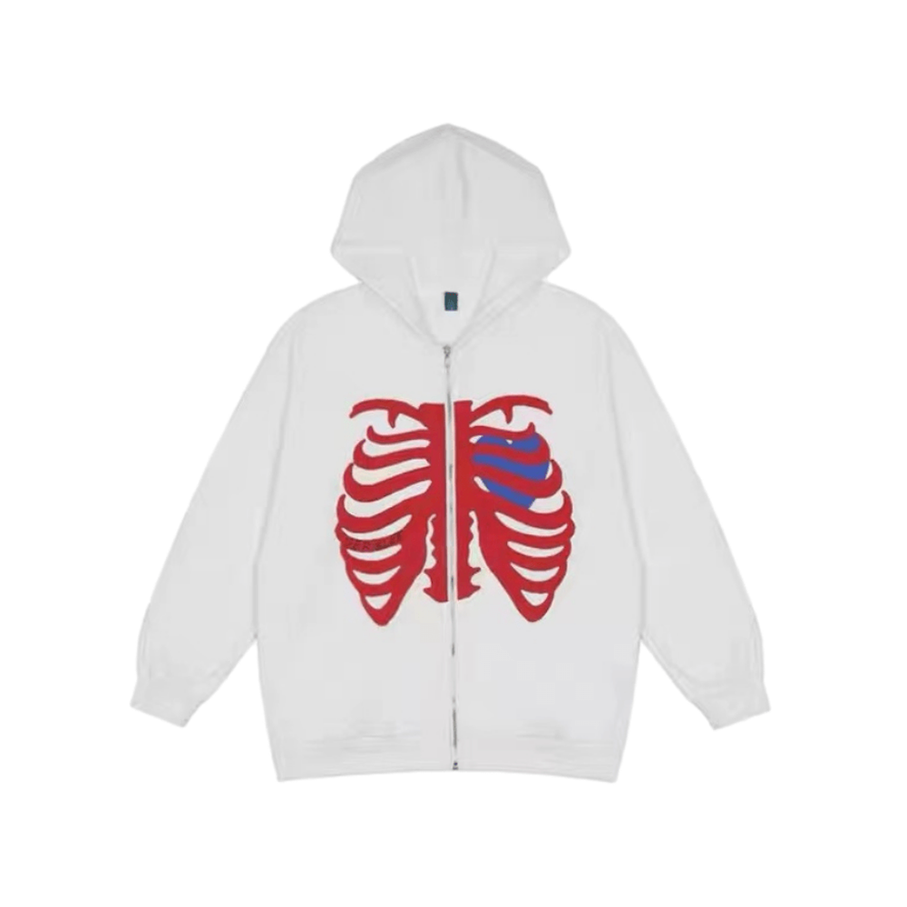 Urban Dark Skeleton Zipper Hoodie