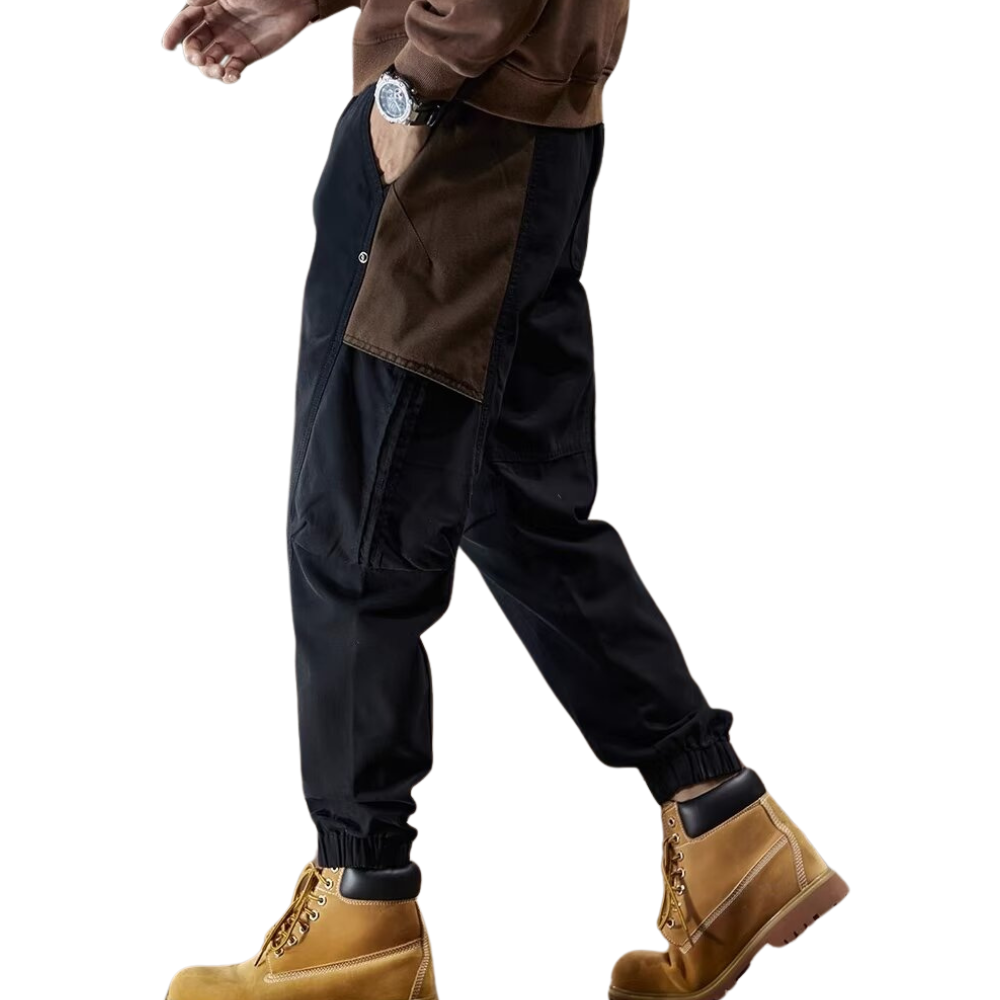 American Casual Washed Straight-Leg Cargo Pants