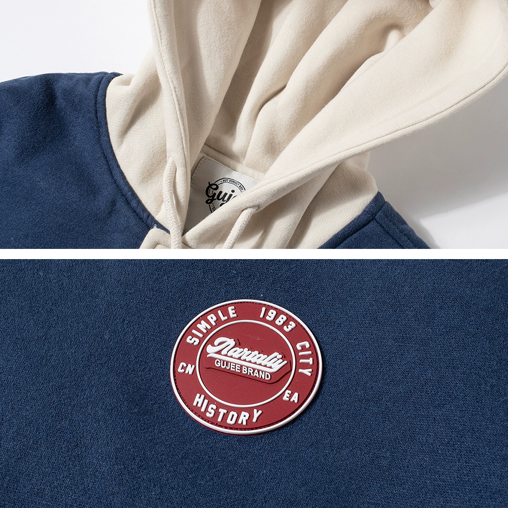 American Style Contrasting Hooded Jacket