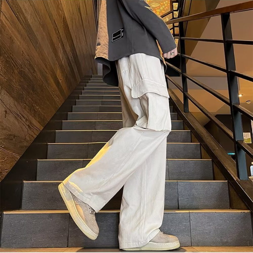 Simple Straight Cargo Pants