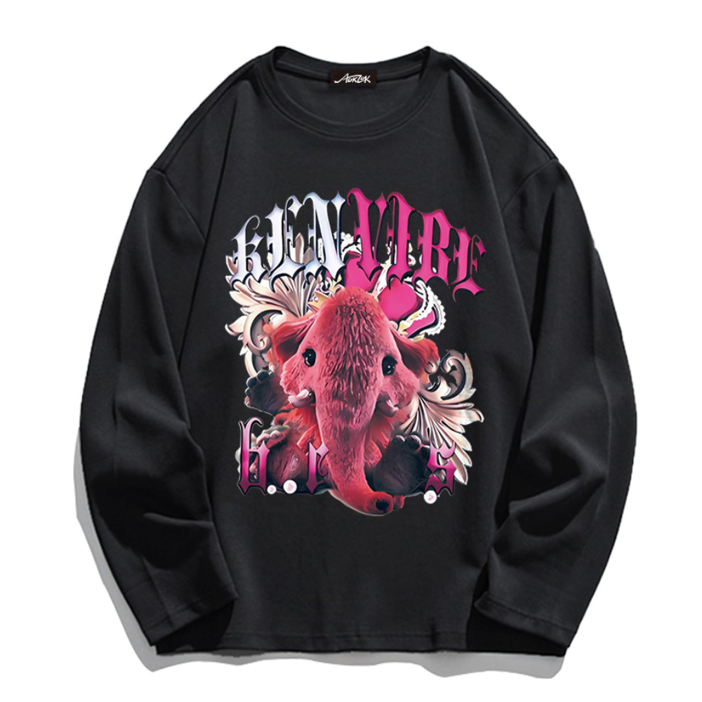 Pink Elephant Cotton Long Sleeve Shirt