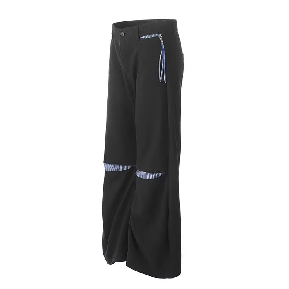 Cutline Contrast Panel Pants