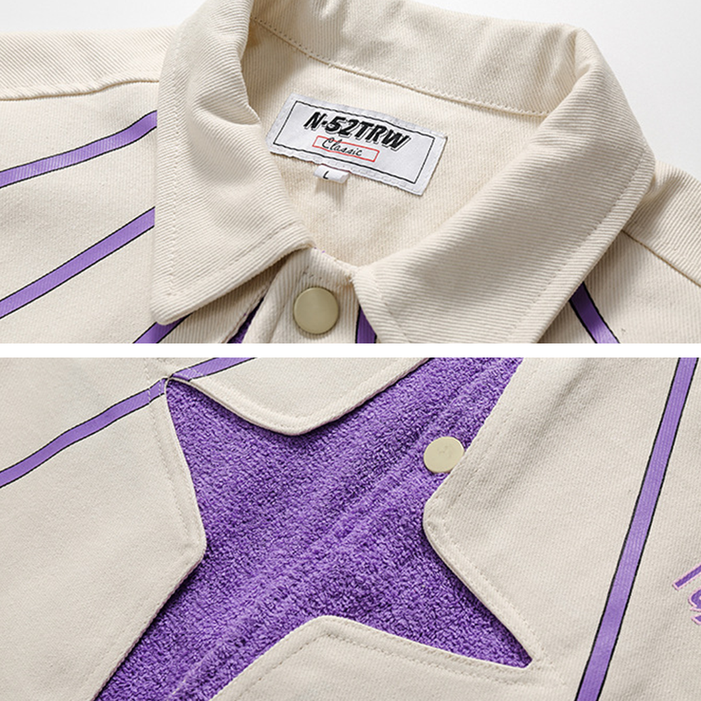 Retro Star Embroidery Jacket