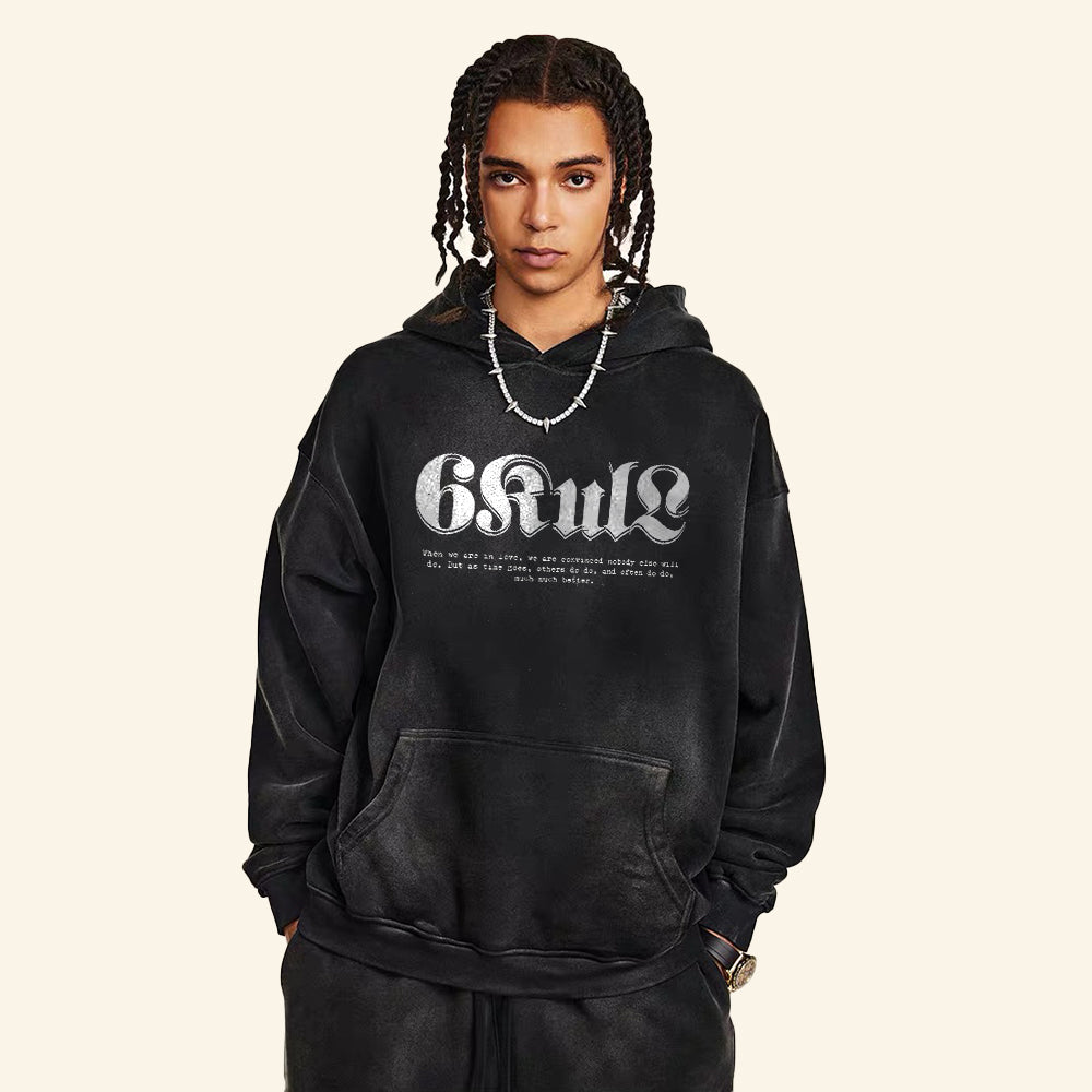 6Kull Cross Skull Flower Hoodie