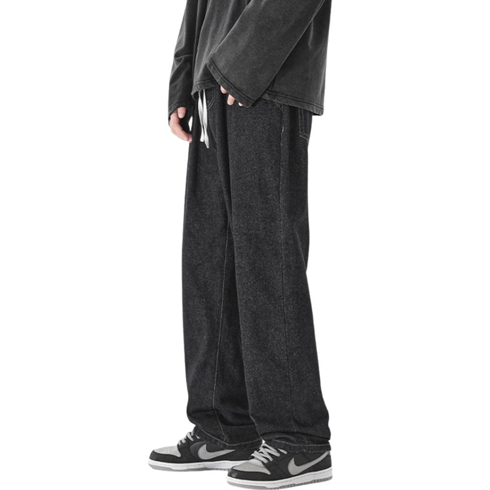 High Street Pure Color Straight Jeans