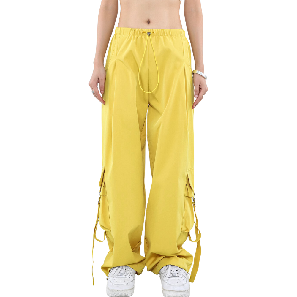 Lightweight Wide-Leg Cargo Pants