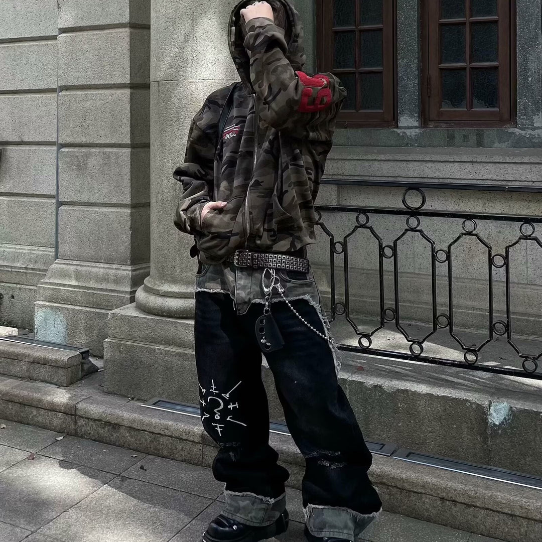 Street Street Symbol Ripped Jeans