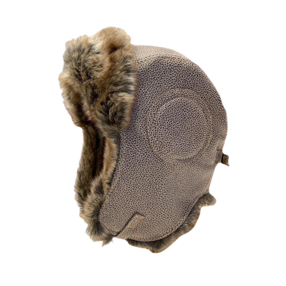 High-End Leather And Fleece Ski Flight Hat