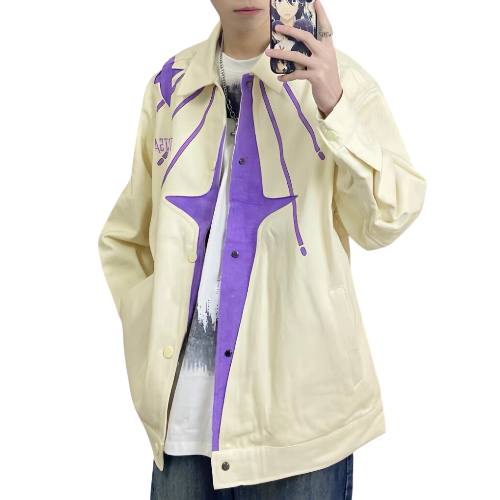 Retro Star Embroidery Jacket