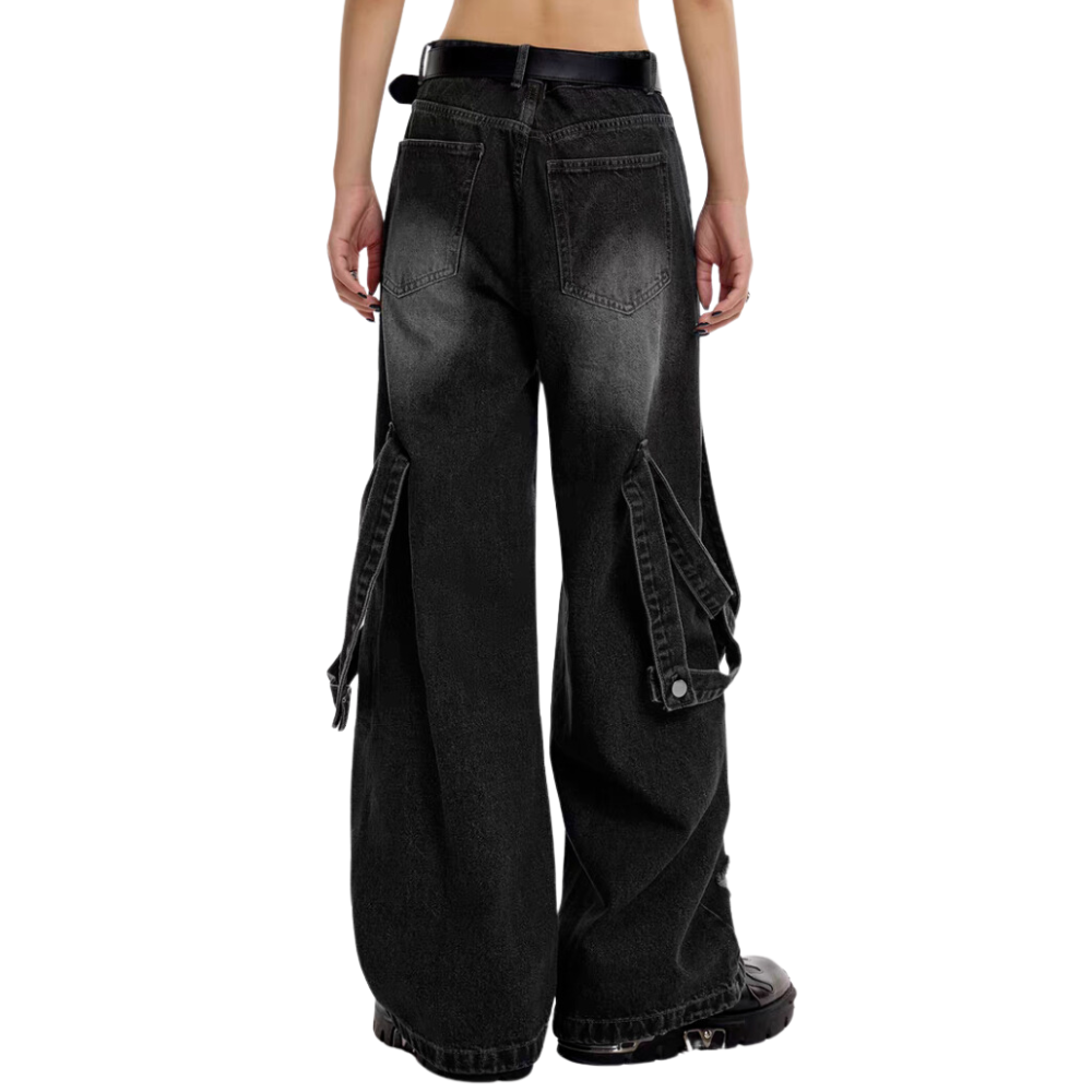 American High Street Vibe Heavy Industry Spliced Jeans