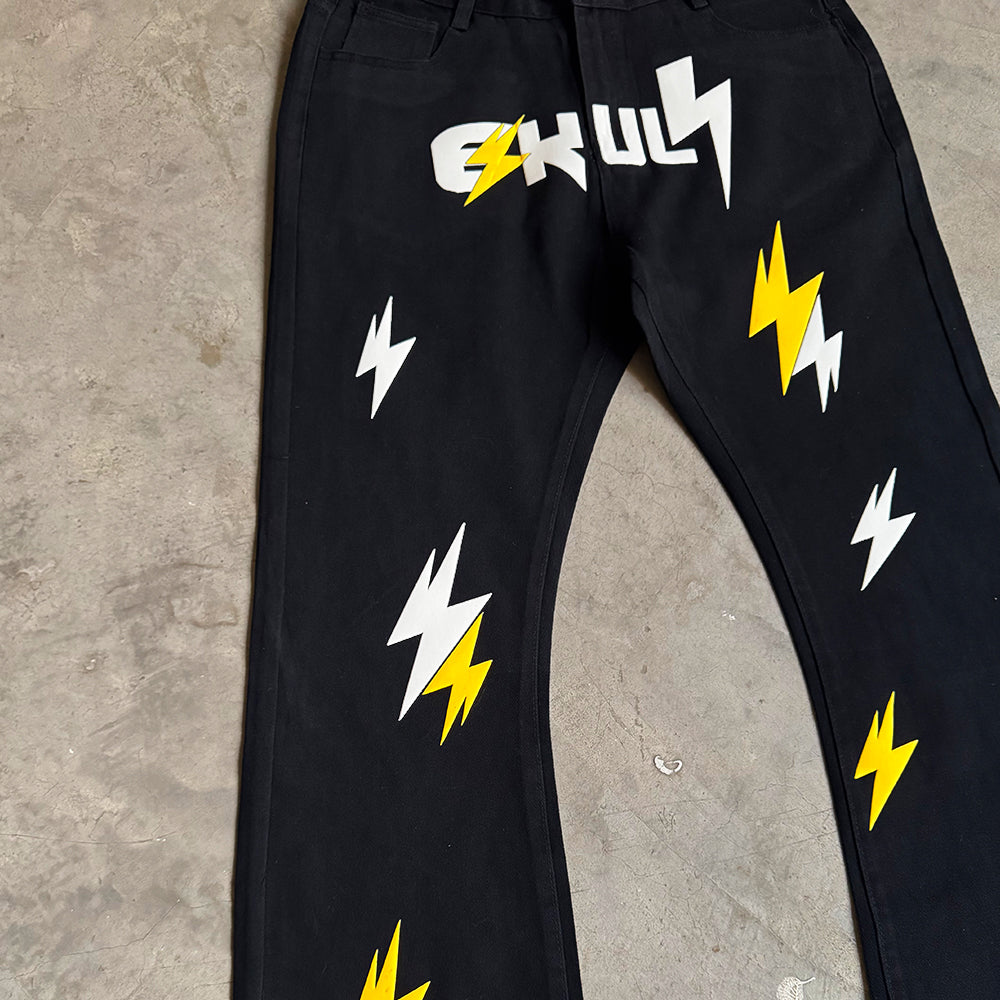 6Kull High Street Y&W Lightning Jeans