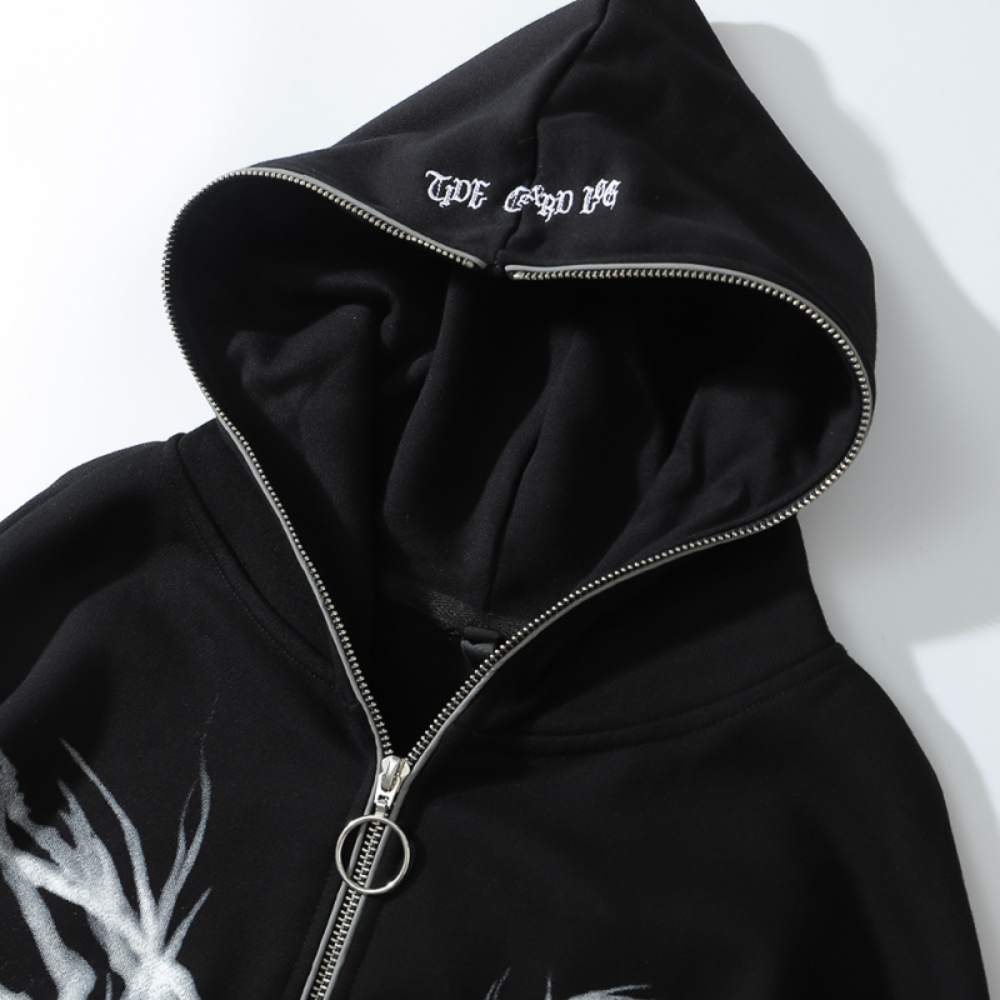 American Punk Bold Print Hoodie