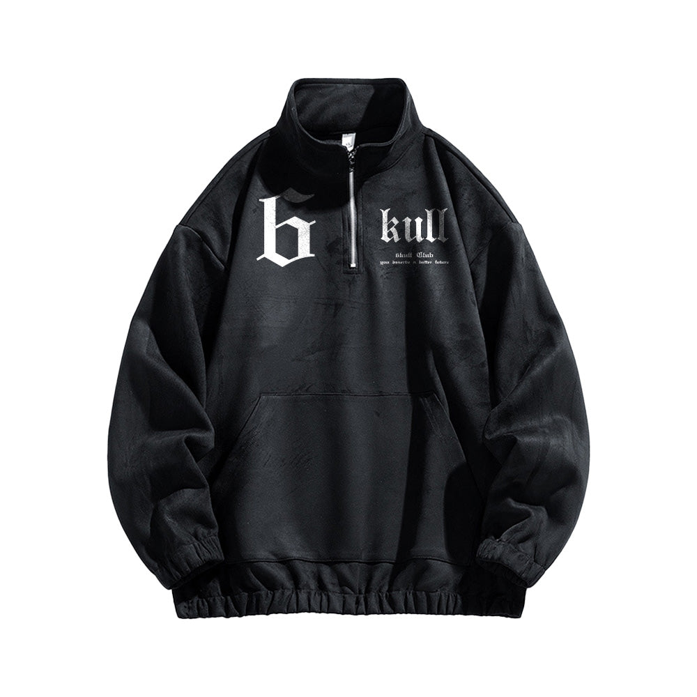 6Kull Street Bone Wing Zipper Sweatshirt