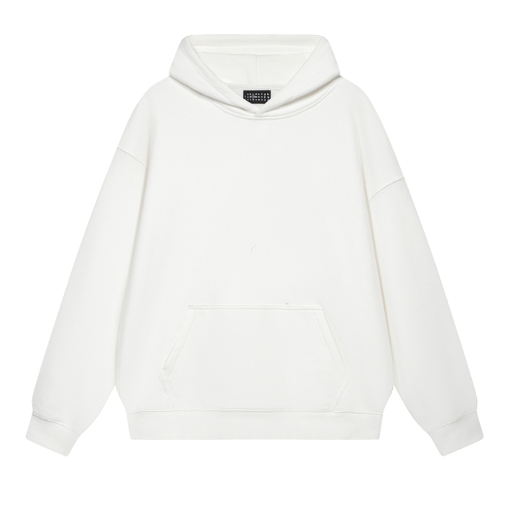 Solid Color No Drawstring Hoodie