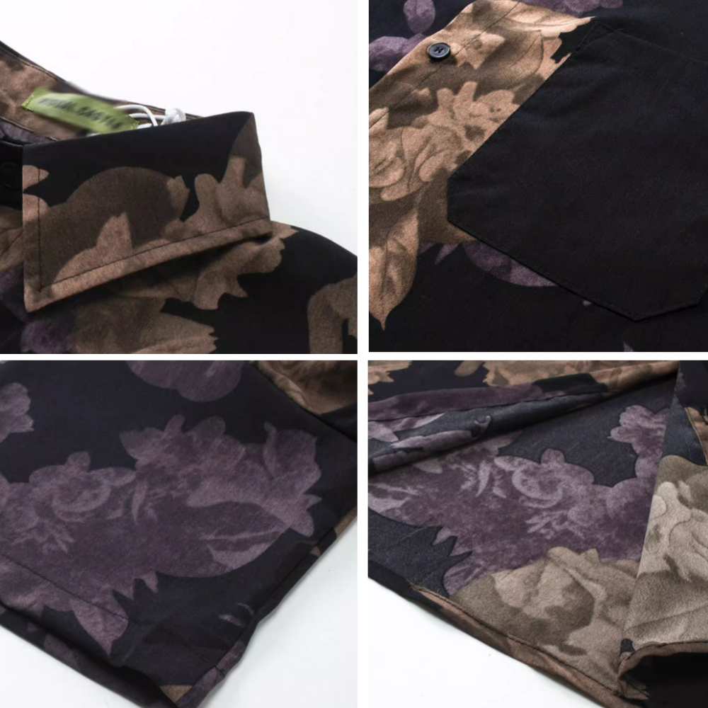 Street Floral Lapel Shirt