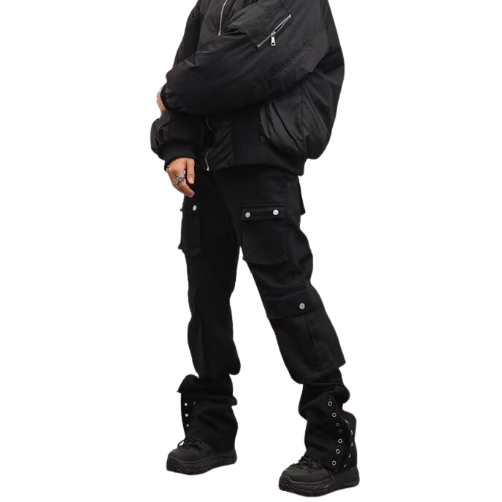 High Street Multi-Pocket Buttoned Cargo Pants