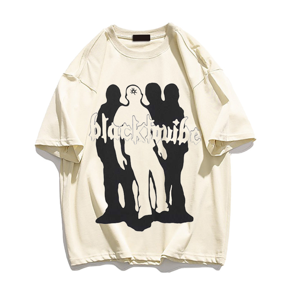 Hip Hop Silhouette Print T-Shirt