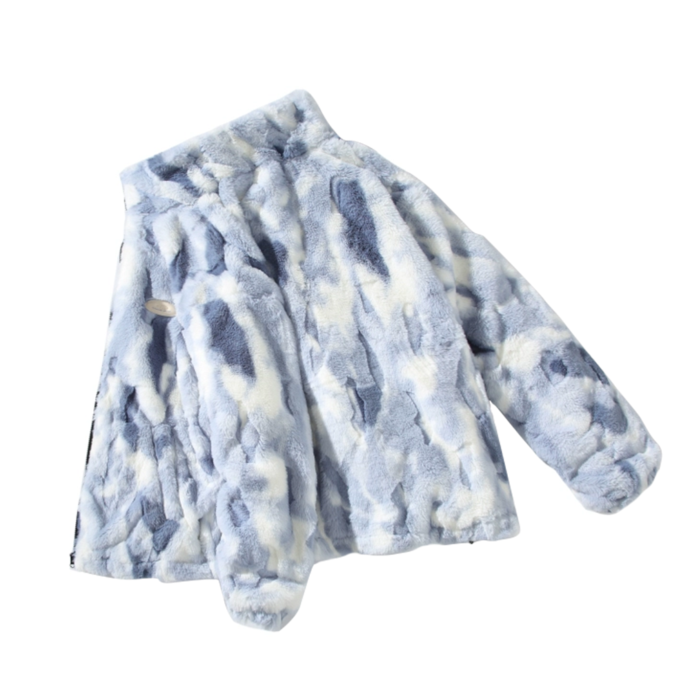Japanese Embroidered Plush Thickened Fleece Coat