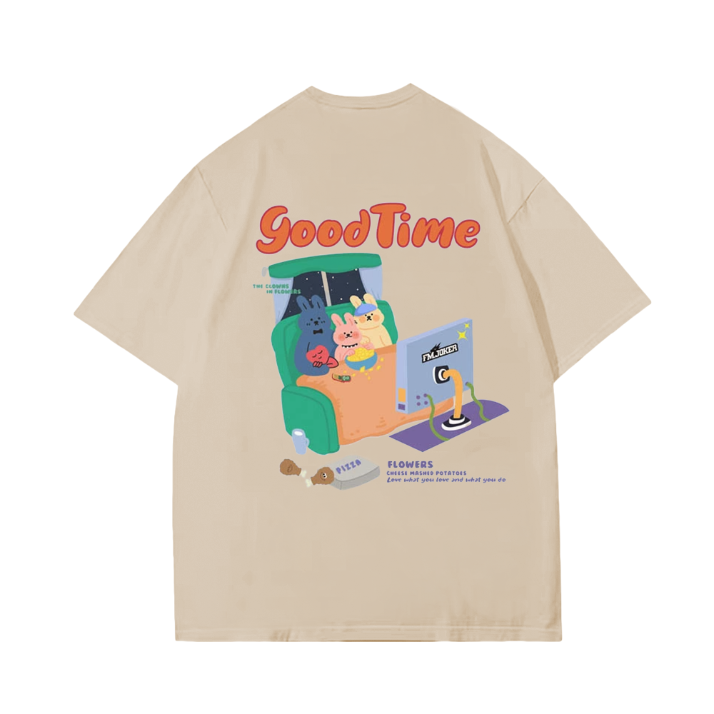 Cute Bunny Family Watching TV T-Shirt
