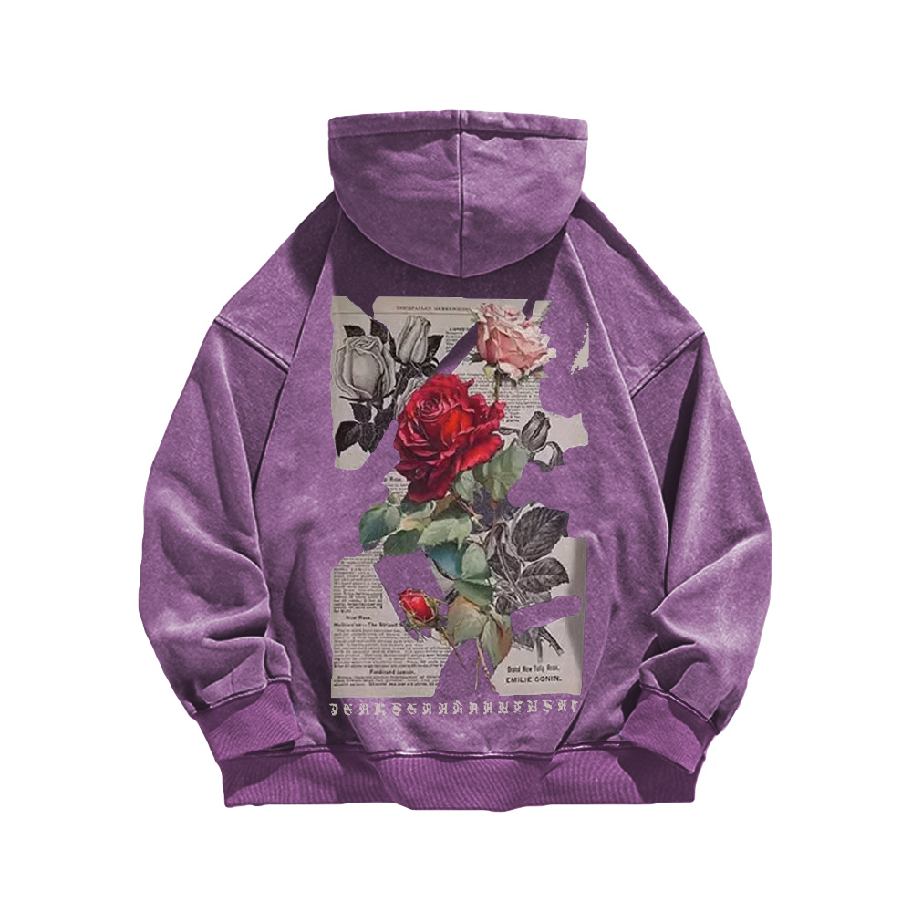 High Street Art Rose Washed Hoodie