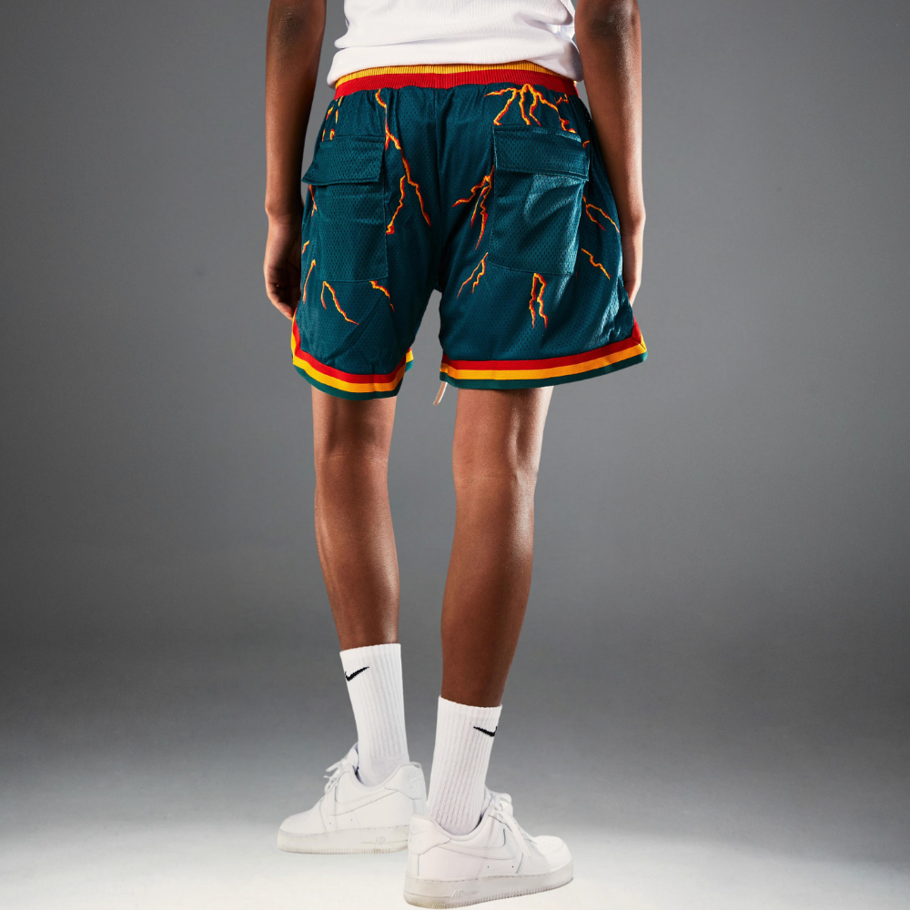 High Street Printed Mesh Shorts