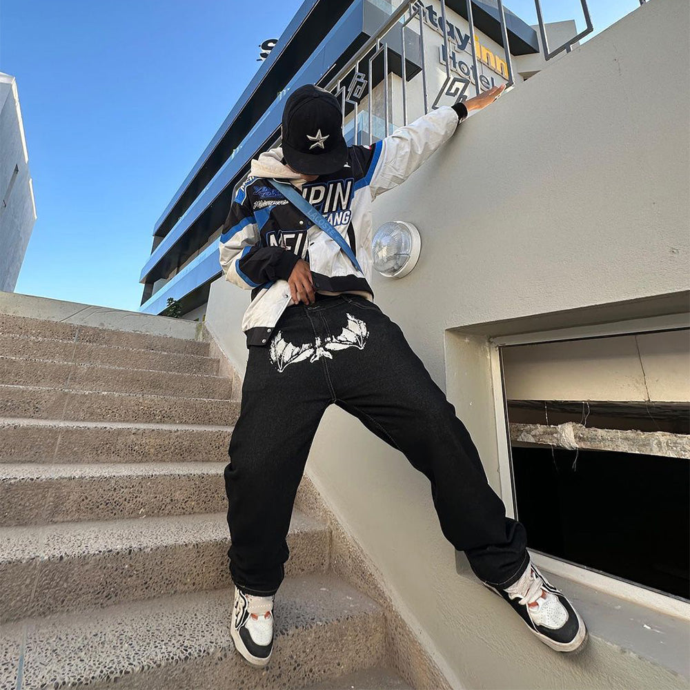 American Street Skeleton Graphic Jeans