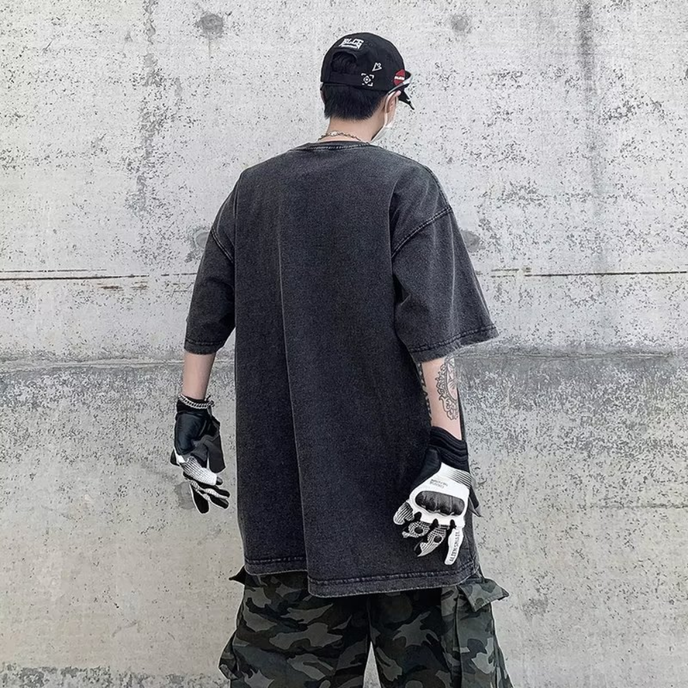 Dark Gothic Alphabet Crewneck T-Shirt