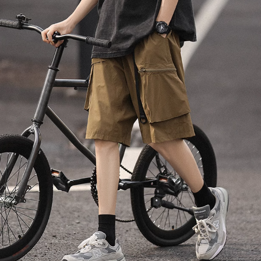 Functional Cargo Belt Shorts