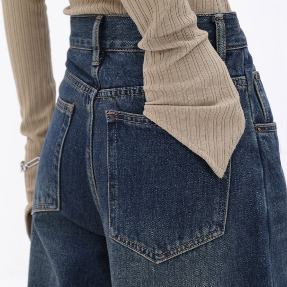 Women's Loose Solid Color Slim Fit Jeans