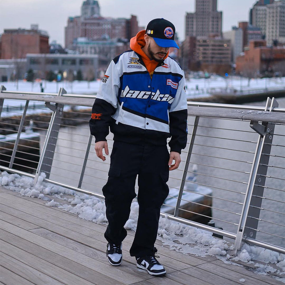 Vintage Street BlackAir Motorcycle Varsity Jacket