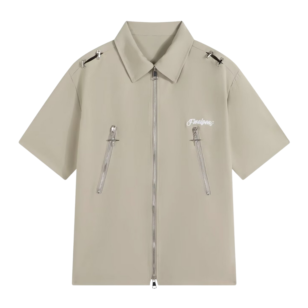 Street Plain Zip-Up Shirt
