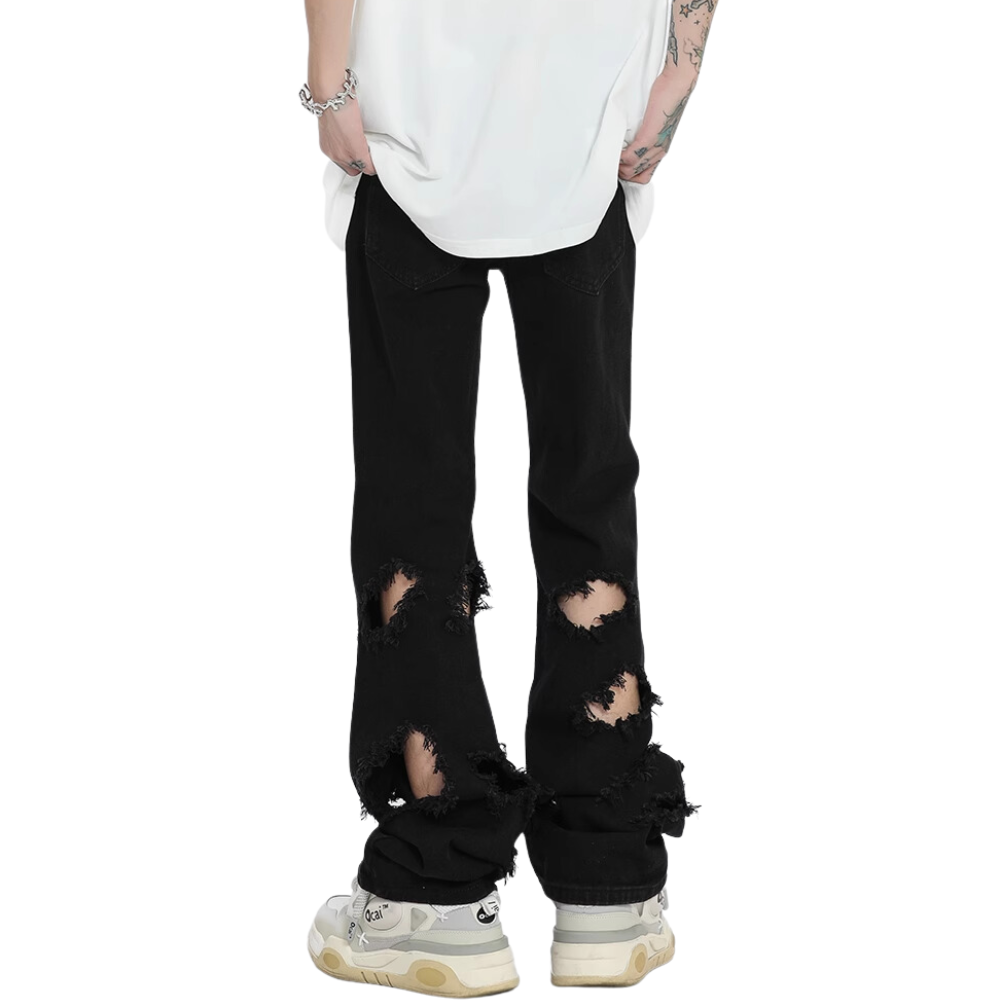 American Vintage Solid Ripped Jeans