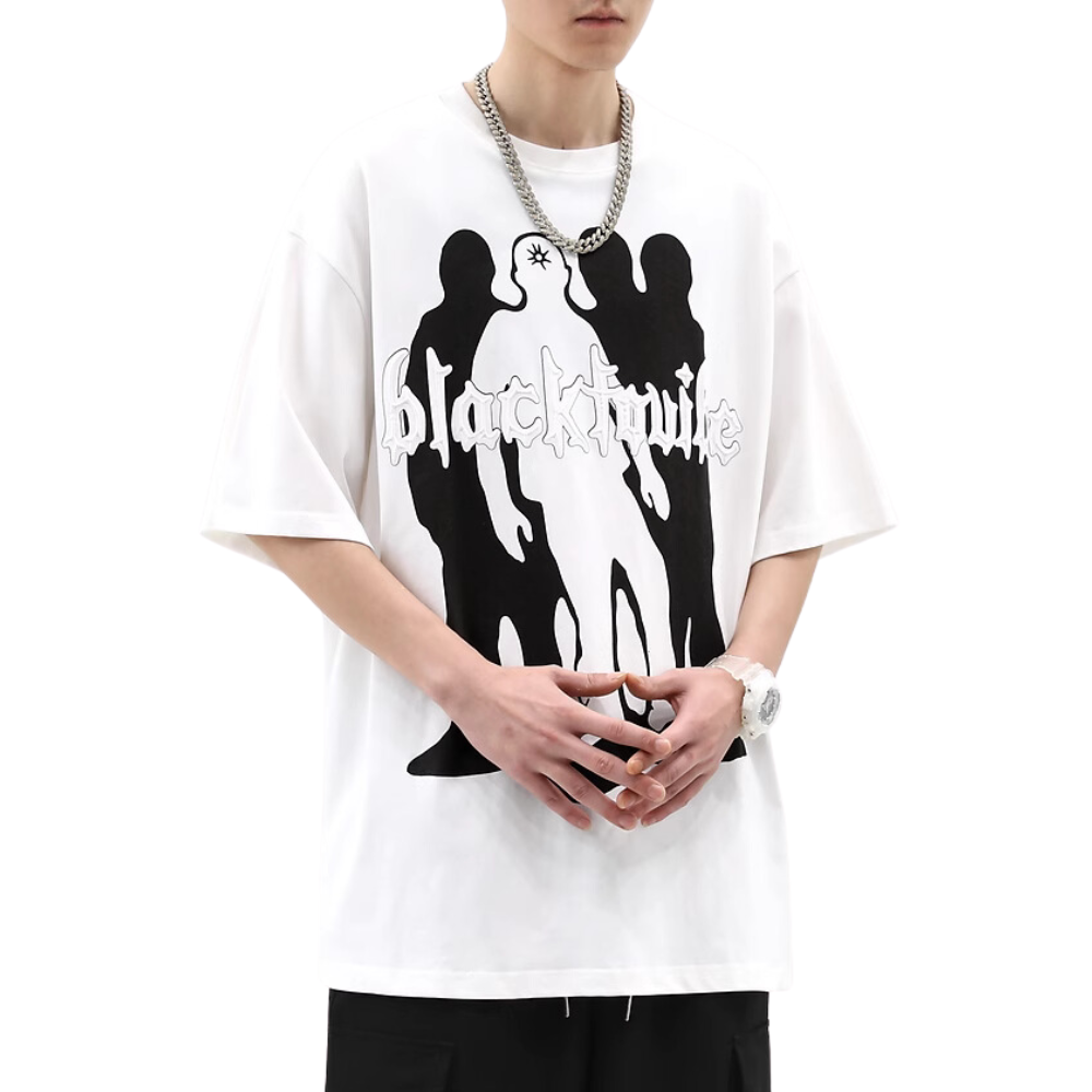 Hip Hop Silhouette Print T-Shirt