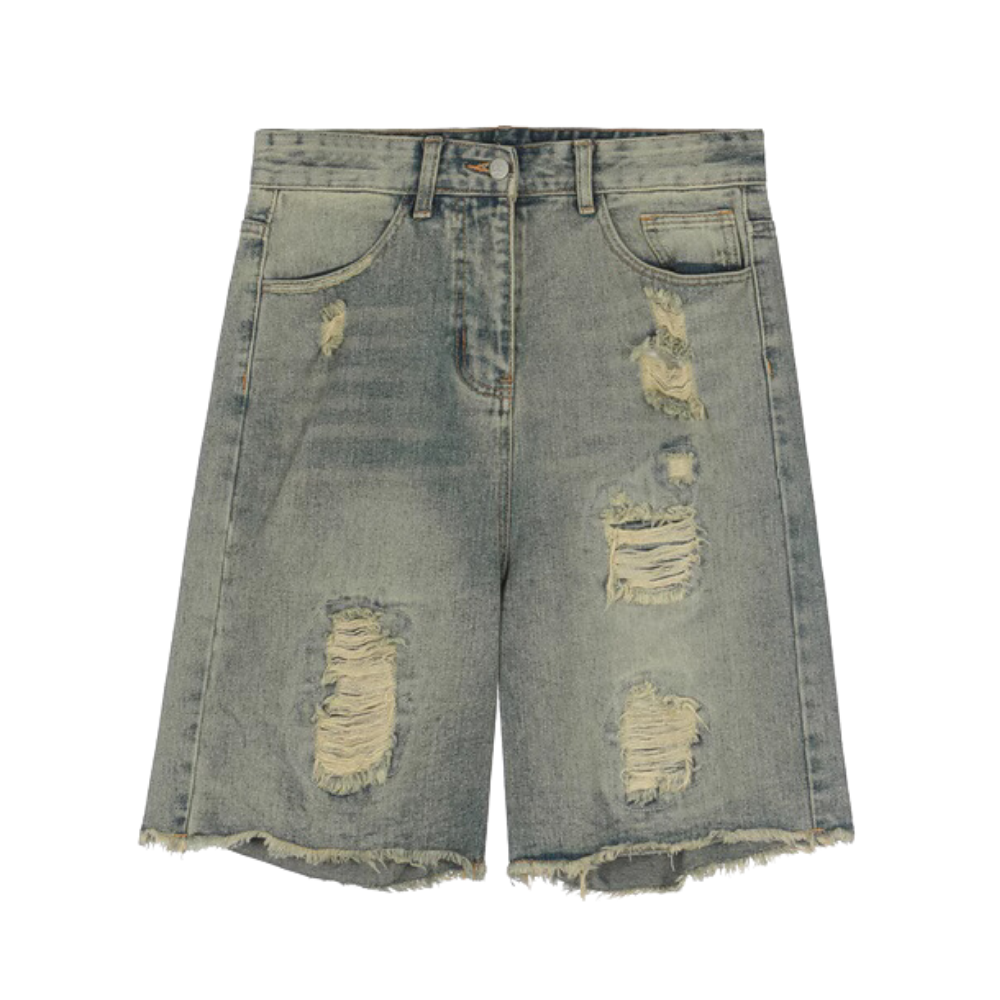 American Vintage Distressed Denim Shorts
