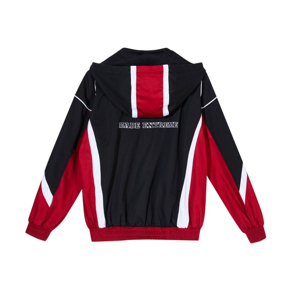 Motorcycle Style Hooded Embroidery Jacket