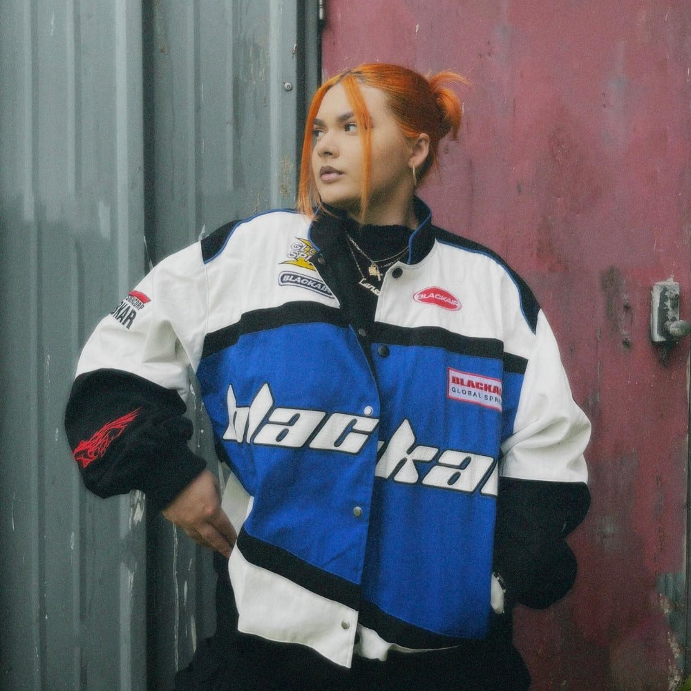 Vintage Street BlackAir Motorcycle Varsity Jacket